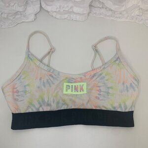 Pink Ultimate Lightly Lined Tie-Dye Sports Bra S